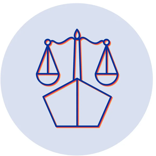 Знак Справедливості Іконка Векторні Ілюстрації — стоковий вектор