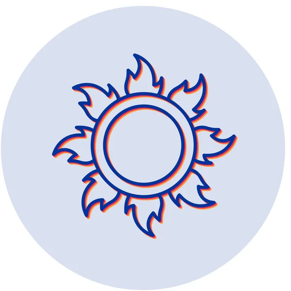 Sol Icono Web Ilustración Simple — Archivo Imágenes Vectoriales