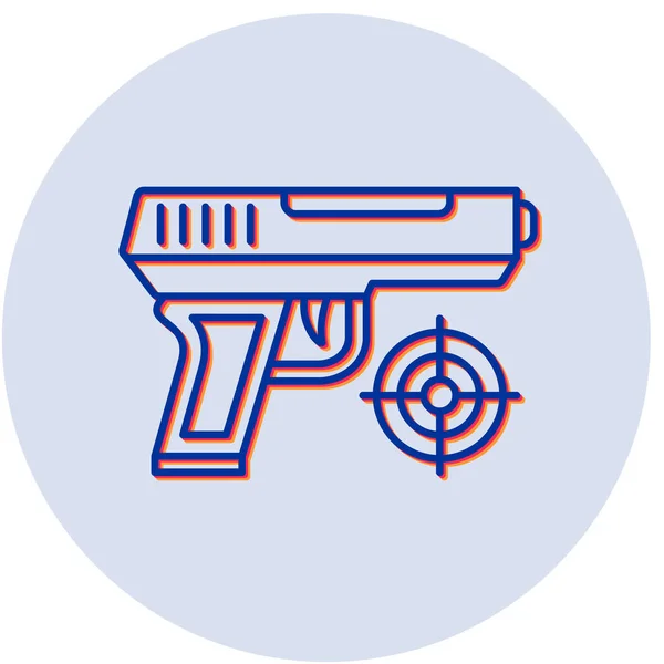 Gun Web Icon Simple Design — Stock Vector