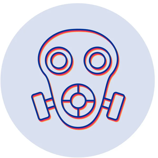 Gasmaske Symbol Vektor Illustration — Stockvektor