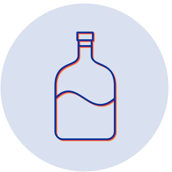 Vector Illustratie Van Fles Pictogram — Stockvector