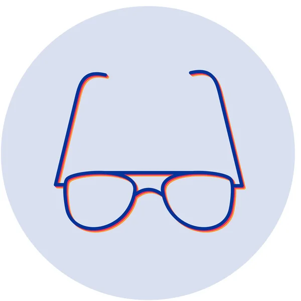Glasögon Webb Ikon Enkel Illustration — Stock vektor