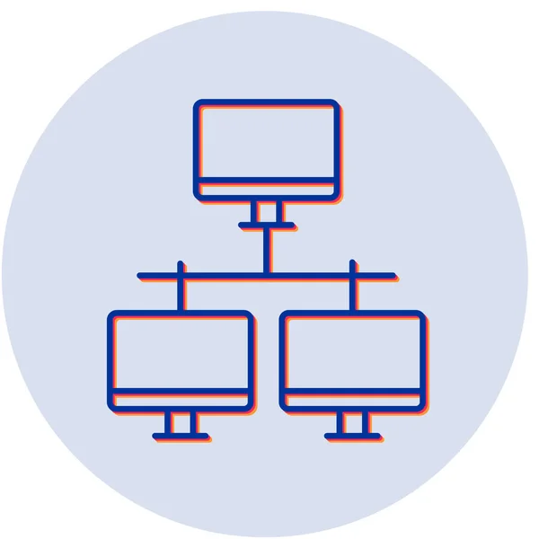 Condivisione Della Rete Semplice Illustrazione — Vettoriale Stock