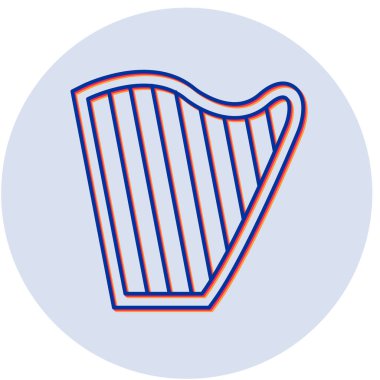 Harp. Web simgesi basit tasarım