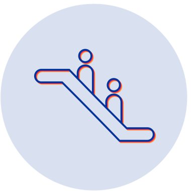 yürüyen merdiven ikonu vektör illüstrasyonu