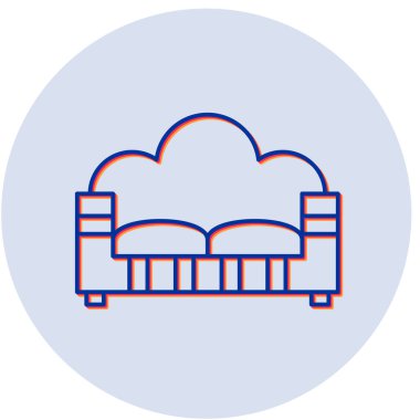 kanepe ikonu vektör illüstrasyonu