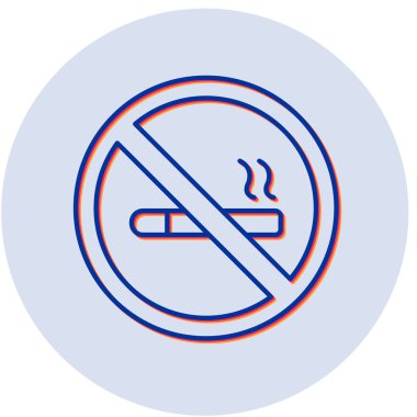 Dumanlı ikon vektör illüstrasyonu yok