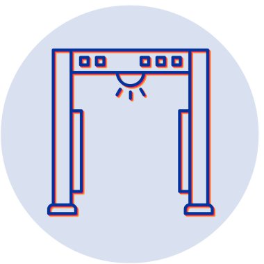 Metal dedektör simgesi, basit tasarım vektör illüstrasyonu