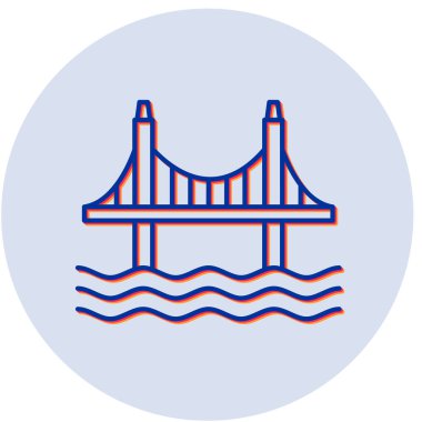 köprü vektör simgesi modern illüstrasyon