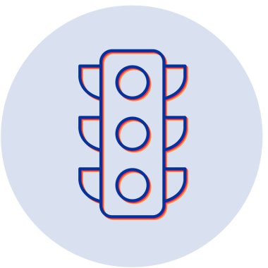 Trafik ışığı simgesi, vektör illüstrasyonu