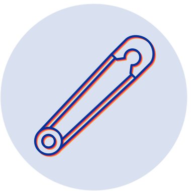 Tek izole edilmiş iğne simgesinin vektör çizimi