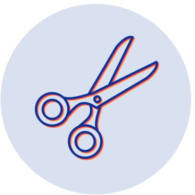 makas simgesi vektör illüstrasyonu