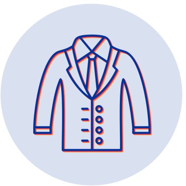 Ceket simgesi, vektör illüstrasyonu