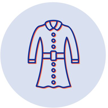 bayan ceket web simgesi basit tasarım illüstrasyonu