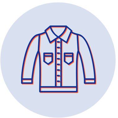 kot ceket web simgesi basit tasarım illüstrasyonu