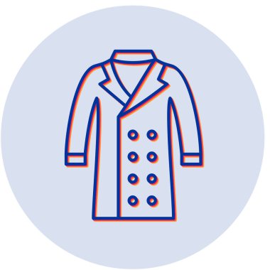 ceket web simgesi basit tasarım illüstrasyonu