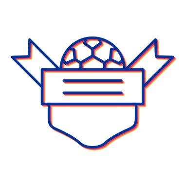 Futbol topu ikon vektörü. Futbol eldiveni tabelası. izole edilmiş sınır sembolü çizimi