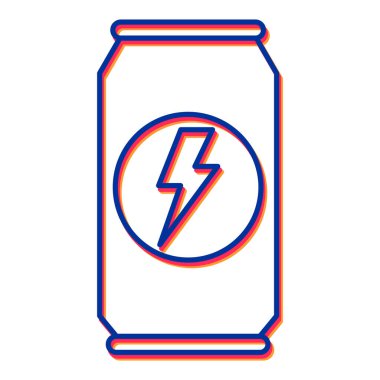 Enerji içeceği simgesi, basit tasarım vektör çizimi