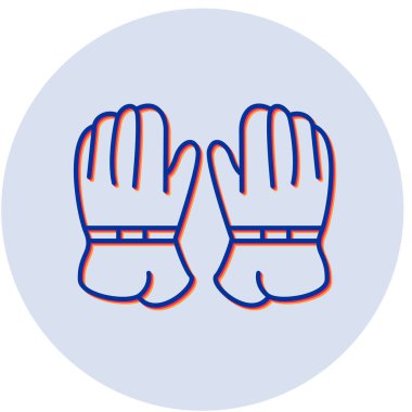 Eldiven simgesi vektör illüstrasyonu