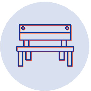 Yedek kulübesi Web simgesi basit illüstrasyon