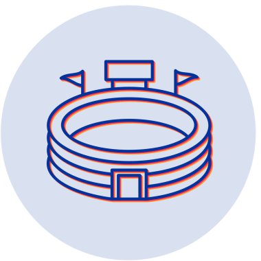 Stadyum web simgesi basit tasarım illüstrasyonu