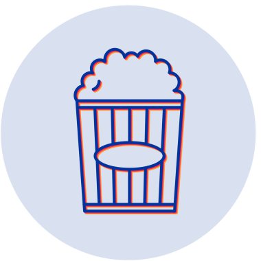 patlamış mısır vektör simgesi modern basit illüstrasyon