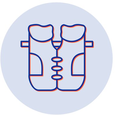 Göğüs koruyucu simgesi, basit tasarım vektör çizimi