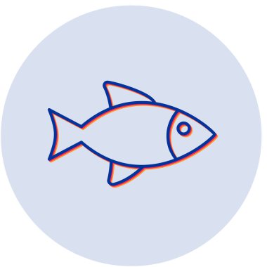 Balık. Web simgesi basit illüstrasyon