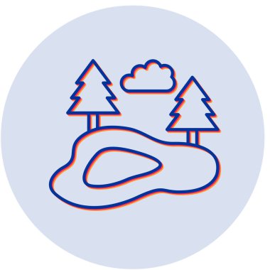 gölet simgesi, basit tasarım vektör çizimi