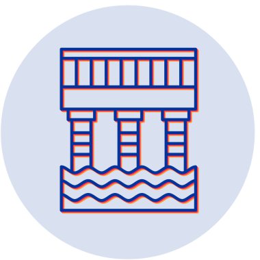 pier simgesi, basit tasarım vektör çizimi