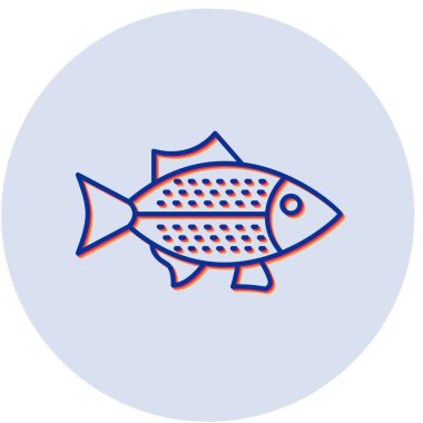 Balık. Web simgesi basit illüstrasyon