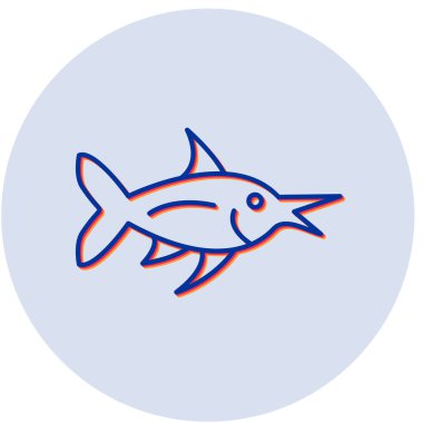 Balık. Web simgesi basit illüstrasyon