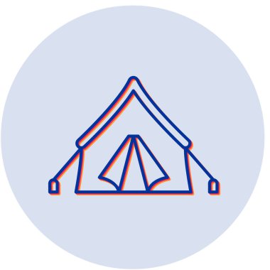 çadır simgesi vektör illüstrasyonu