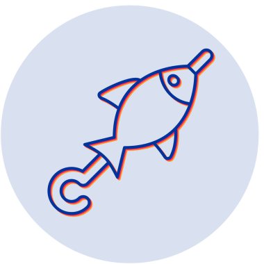 Balık. Web simgesi basit illüstrasyon