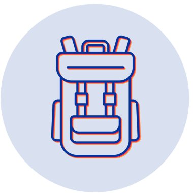 Sırt çantası. Web simgesi basit illüstrasyon