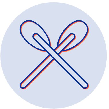 Yiyecek ve içecek ikonunun vektör illüstrasyonu