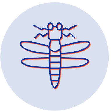 ejderha sineği web simgesi basit tasarım çizimi