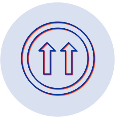 Yol işareti simgesinin vektör illüstrasyonu