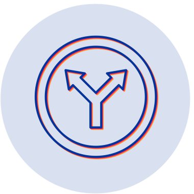 Beyaz arkaplanda izole edilmiş düz stil yön simgesi. Web tasarımı için sağ simgeye giden yol.