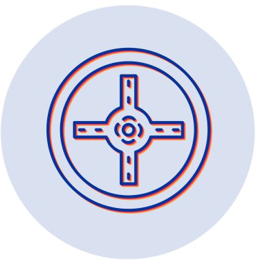 Yol simgesi, vektör illüstrasyonu