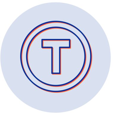 Bir b simgesinin vektör illüstrasyonu