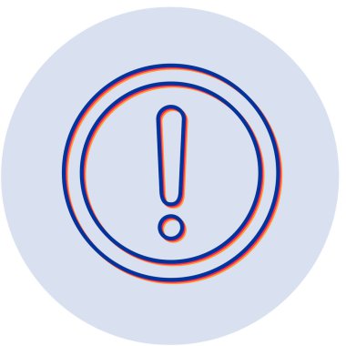 Moda biçimi izole edilmiş arkaplanda ünlem simgesi simgesi