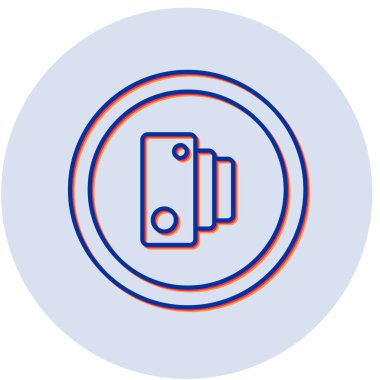 Hız kamerası simgesi, basit tasarım vektör çizimi