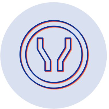 yol genişliği öndeki simge, basit tasarım vektör çizimi