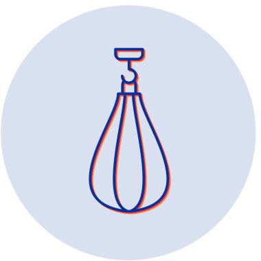  Top web simgesini yumruklamak basit tasarım illüstrasyonu