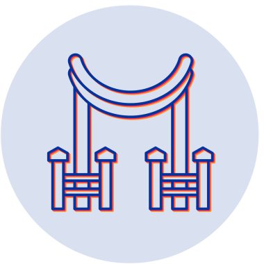 Bir sandalye simgesinin vektör illüstrasyonu