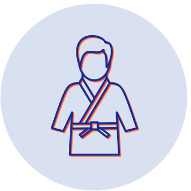 Çanta ikonlu bir adam. vektör illüstrasyonu