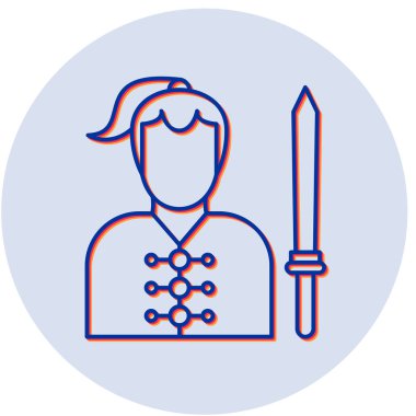 Kılıçlı bir adamın vektör çizimi