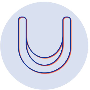 Mıknatıs Web simgesi basit illüstrasyon