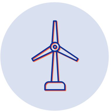 Rüzgar türbini simgesinin vektör çizimi